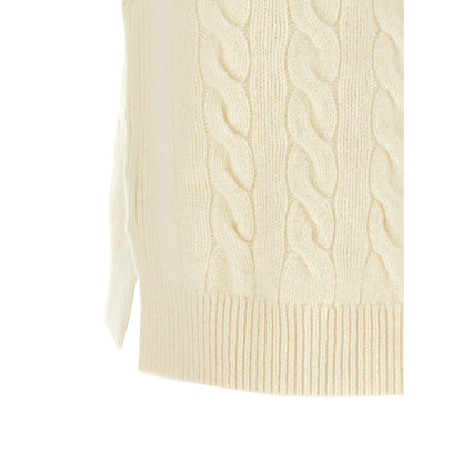 Polo Ralph Lauren White Wool Sleeveless Jacket