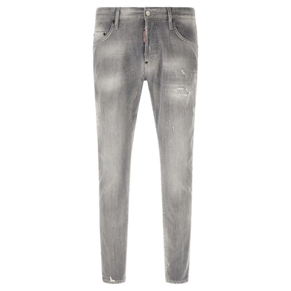 Dsquared² Gray Cotton Tapered Jeans