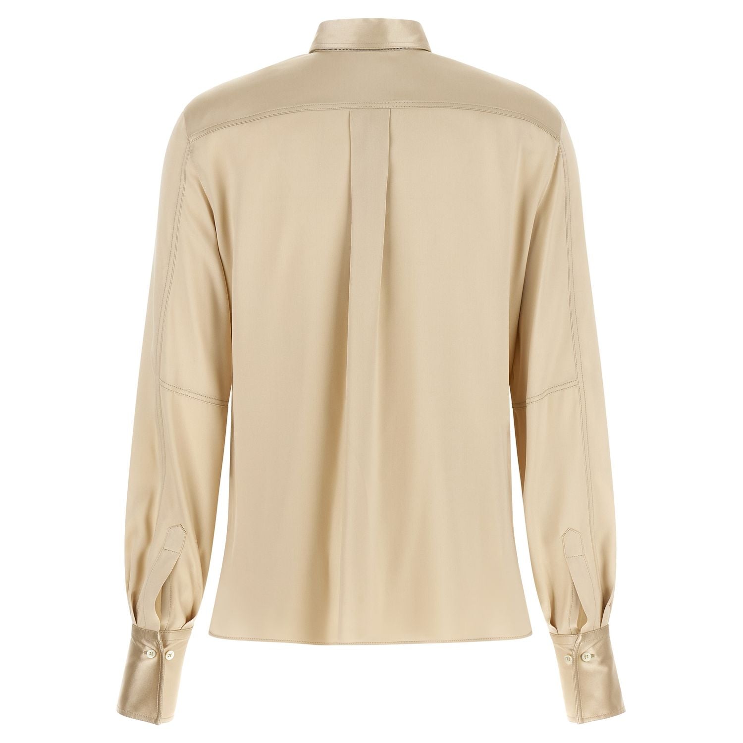 Brunello Cucinelli Beige Silk Blouse