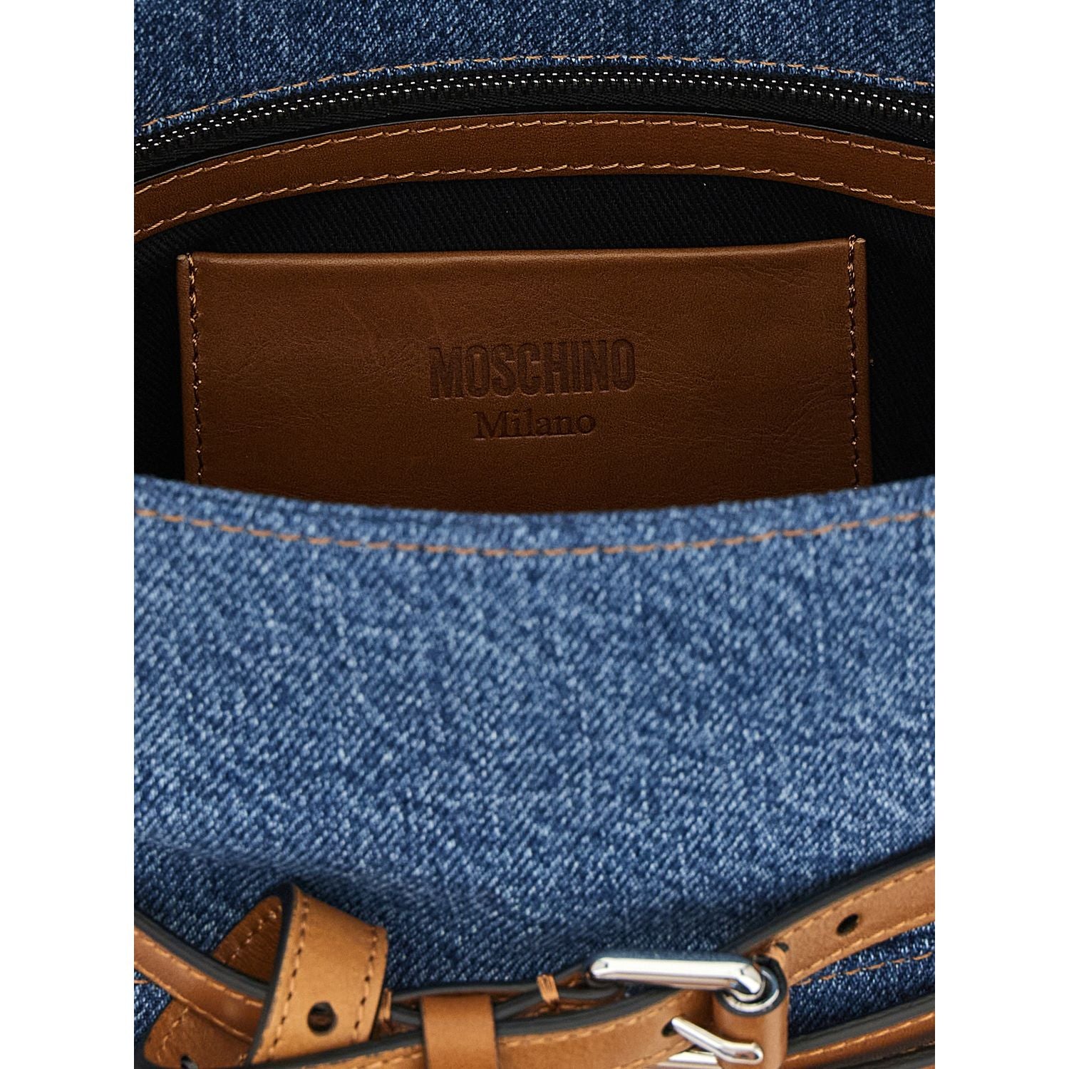Moschino Blue Cotton Handbag