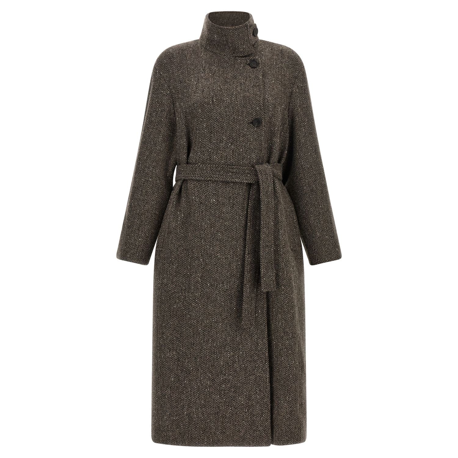 Brunello Cucinelli Brown Virgin Wool Coat