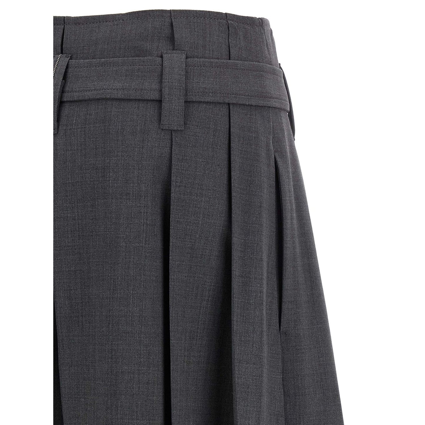 Brunello Cucinelli Gray Virgin Wool Bermuda Shorts
