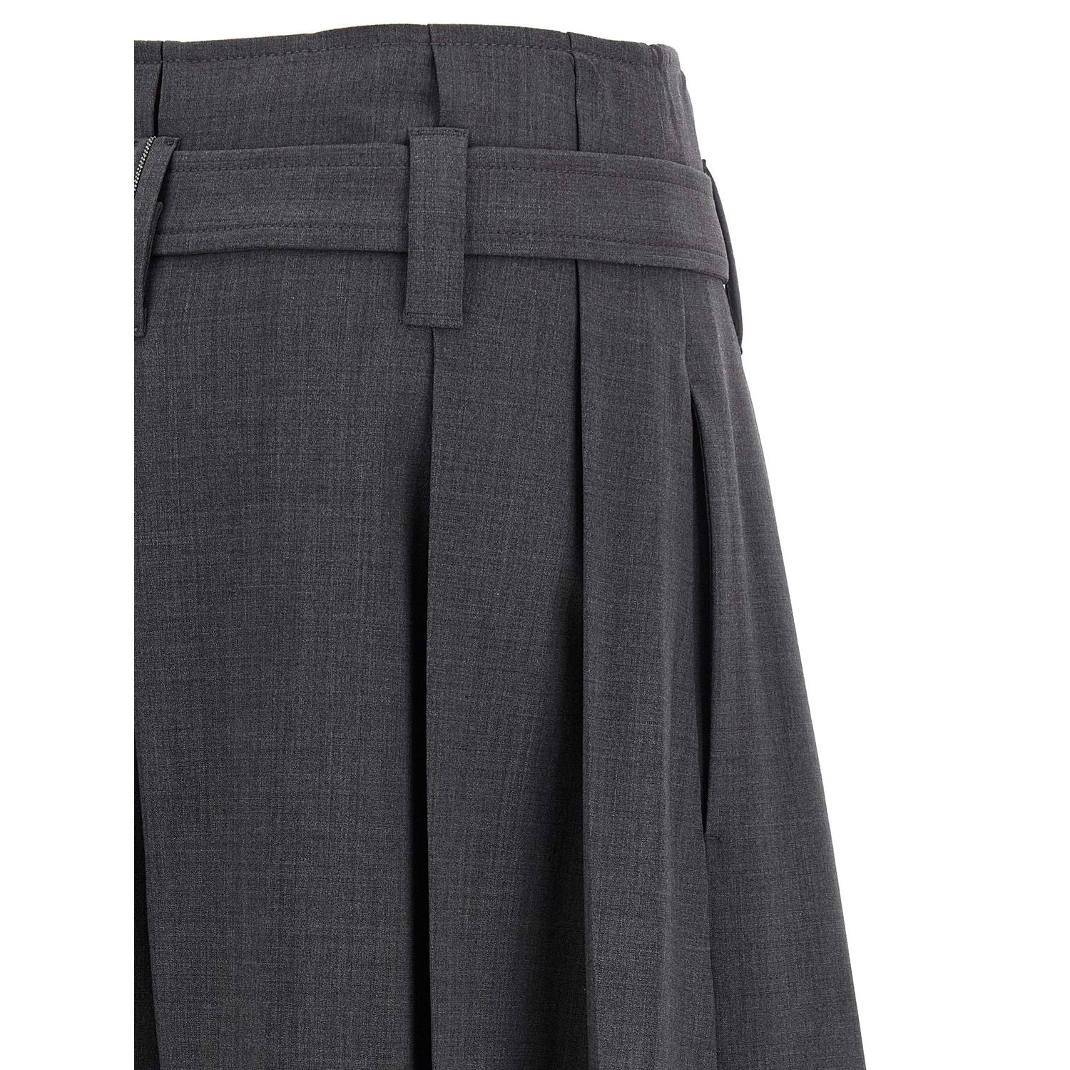 Brunello Cucinelli Gray Virgin Wool Bermuda Shorts
