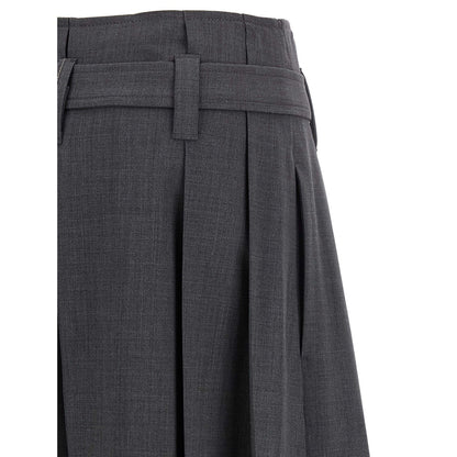 Brunello Cucinelli Gray Virgin Wool Bermuda Shorts