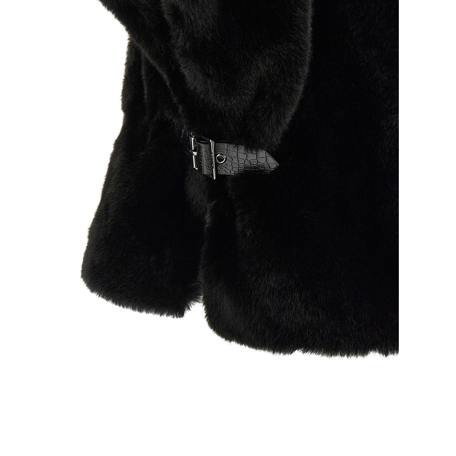 PINKO Black Polyester Coat