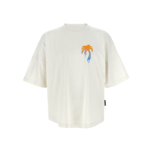 Palm Angels White Cotton T-Shirt