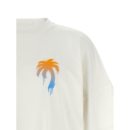 Palm Angels White Cotton T-Shirt