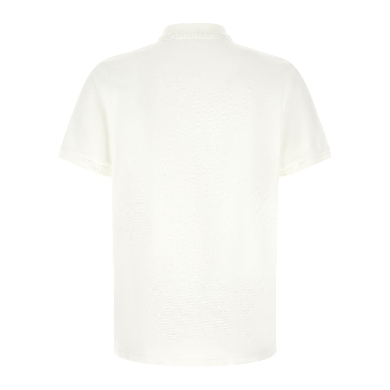 Moncler White Cotton Polo Shirt