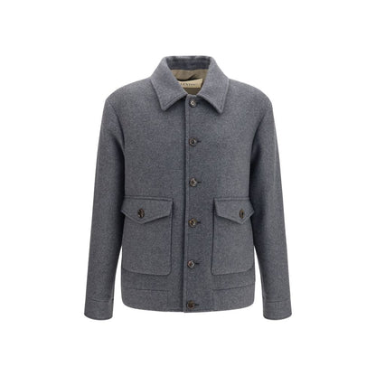 Valentino Garavani Gray Wool Oves Aries Full-Length Jacket