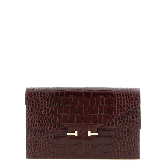 Tom Ford Bordeaux Calfskin Clutch Bag