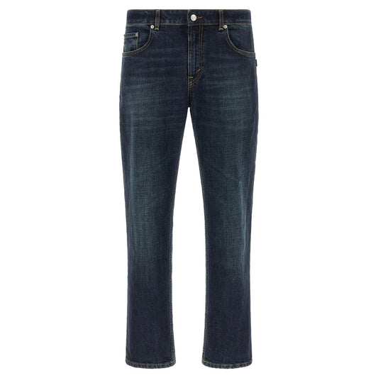 Department 5 Blue Cotton Cropped Jeans