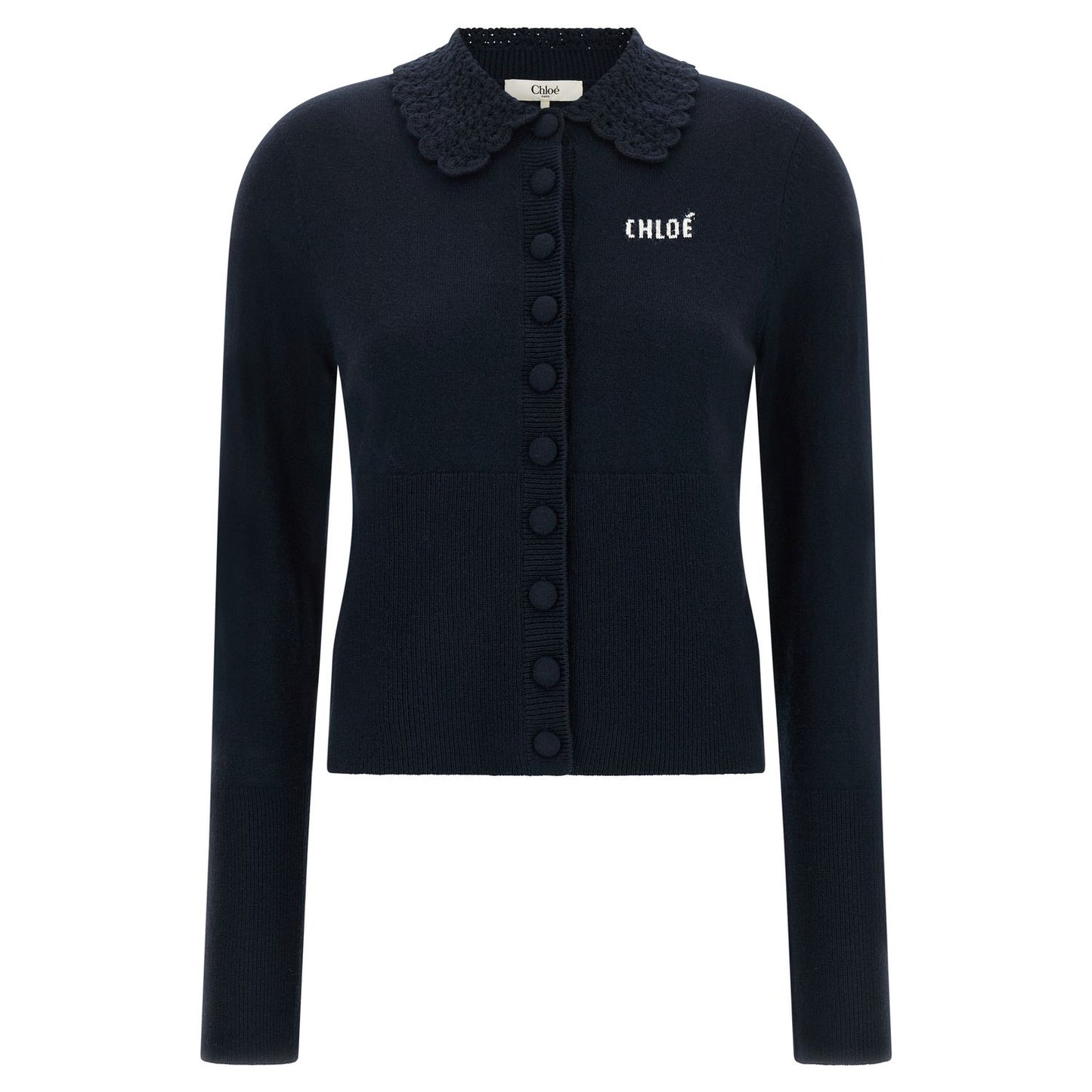 Chloé Blue Wool Cardigan