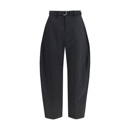 Sacai Black Polyester Casual Pants