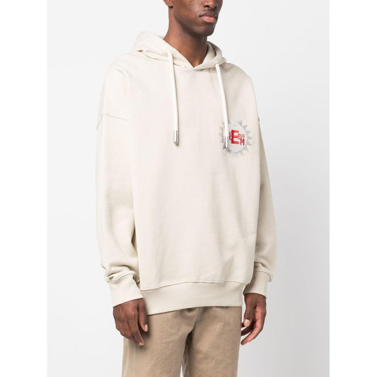 Emporio Armani cotton hoodie with logo Topwear Emporio Armani Beige