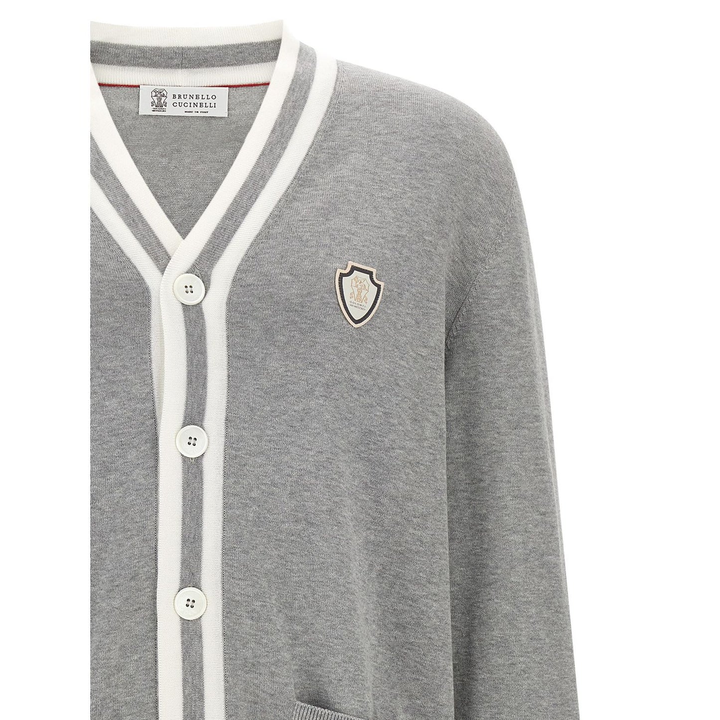 Brunello Cucinelli Gray Cotton Cardigan