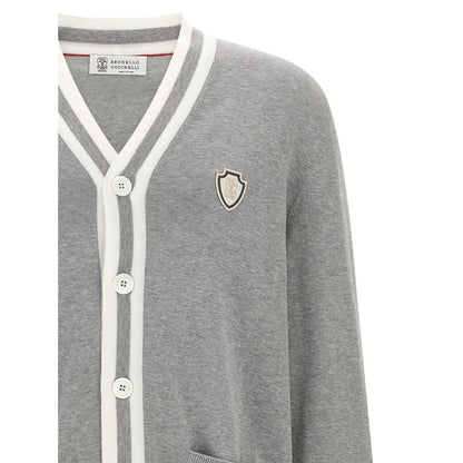 Brunello Cucinelli Gray Cotton Cardigan