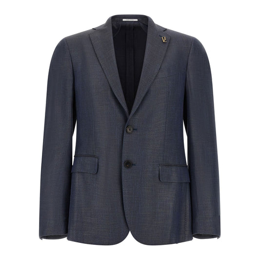 Pal Zileri Blue Viscose Blazer