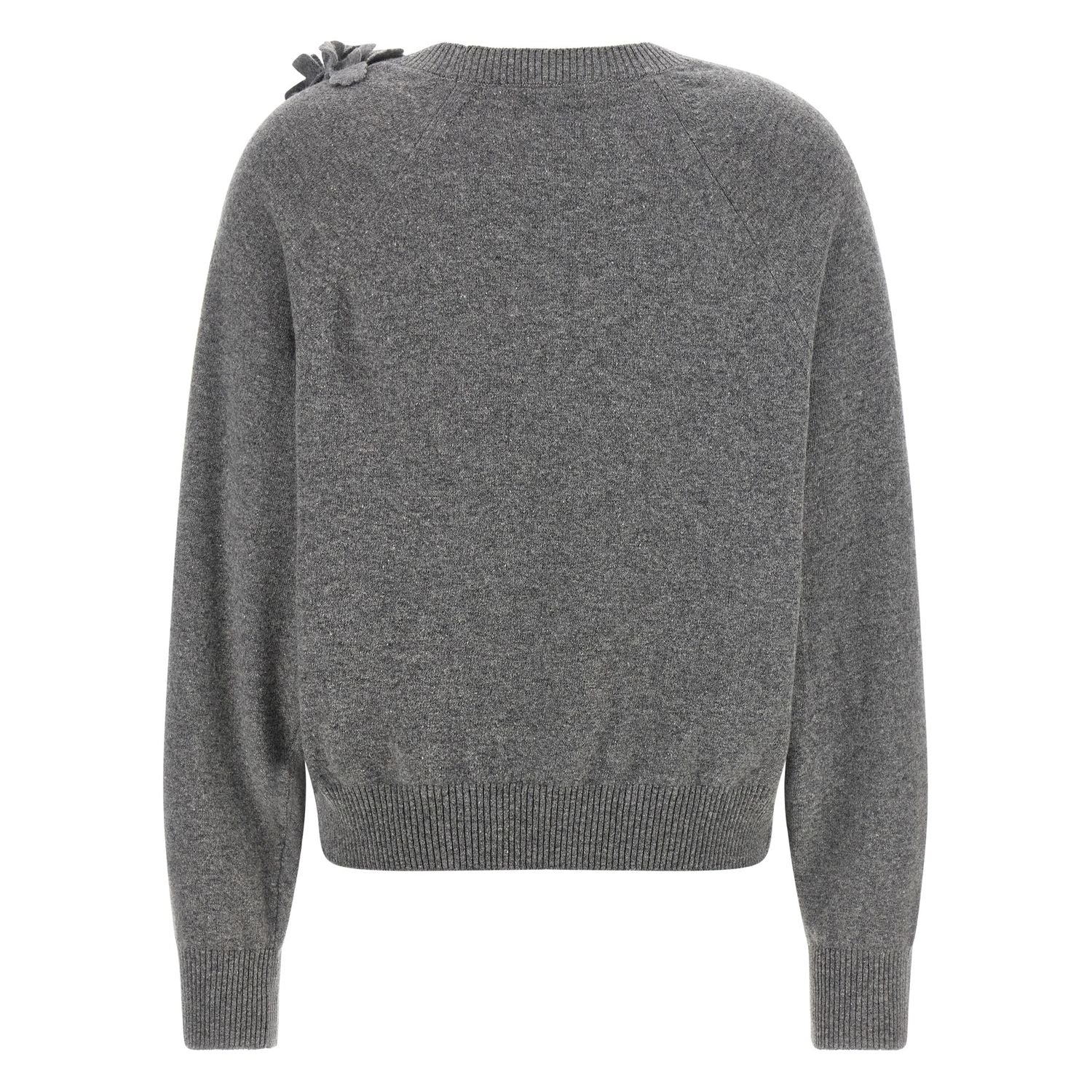 Alberta Ferretti Gray Virgin Wool Cardigan
