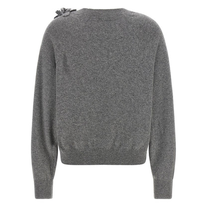 Alberta Ferretti Gray Virgin Wool Cardigan
