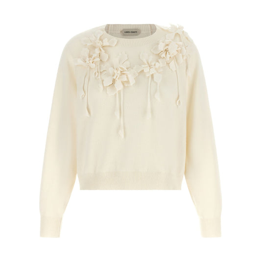 Alberta Ferretti White Virgin Wool Cardigan
