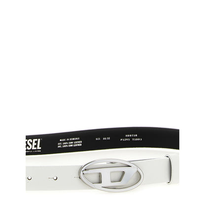 Diesel White Leather Regular Belt