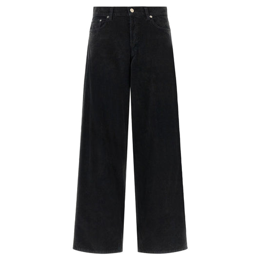 Haikure Black Cotton Flared Jeans