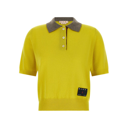 Marni Bicolor Cashmere Polo Shirt