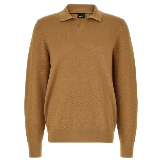 Hugo Boss Brown Cotton Polo Shirt
