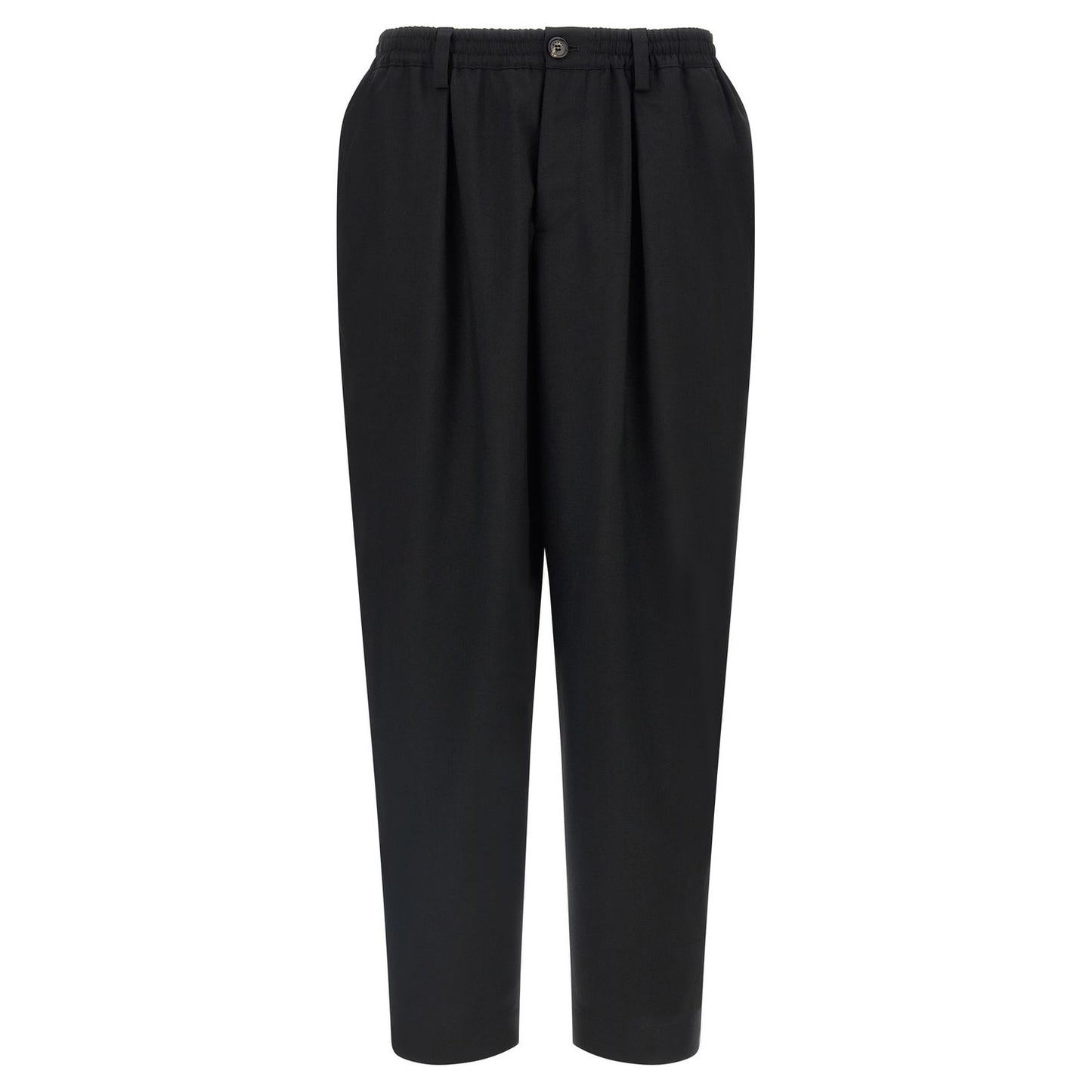 Marni Black Virgin Wool Cropped Pants