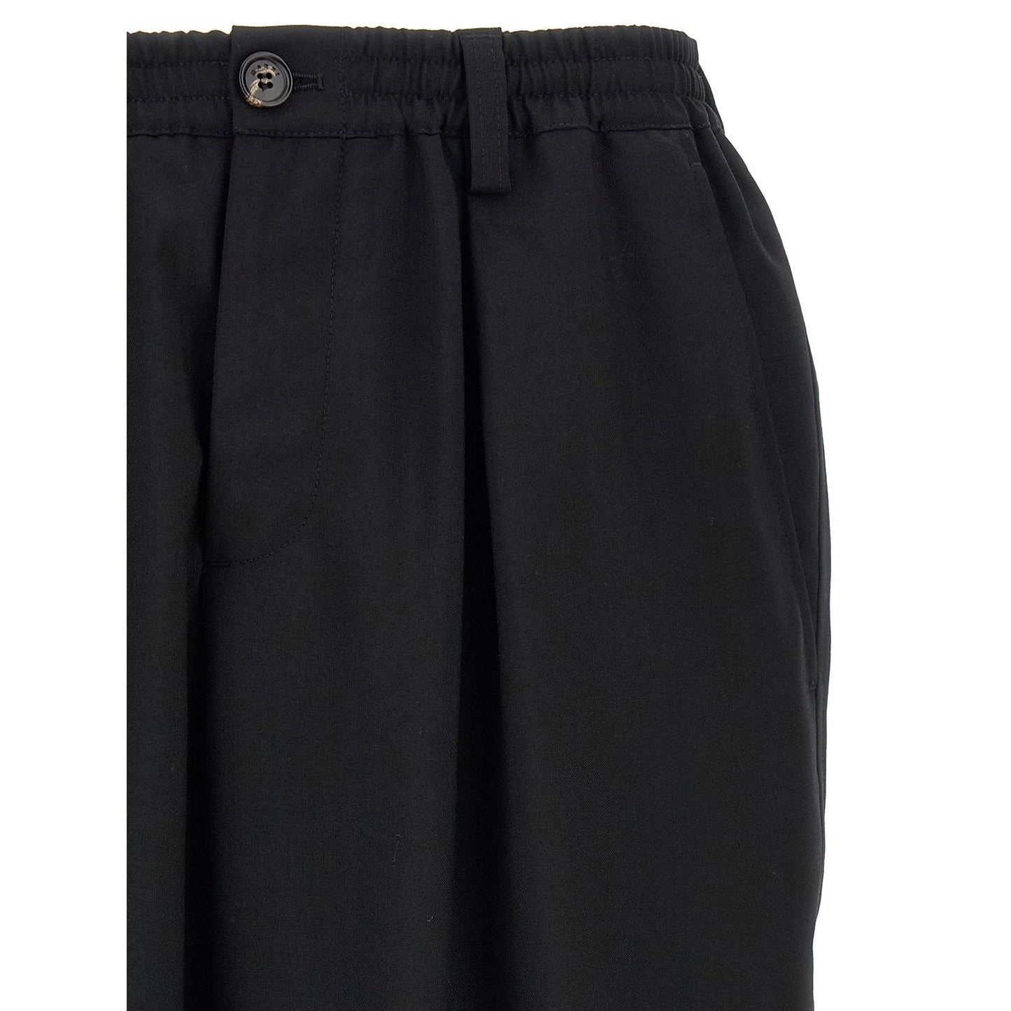 Marni Black Virgin Wool Cropped Pants