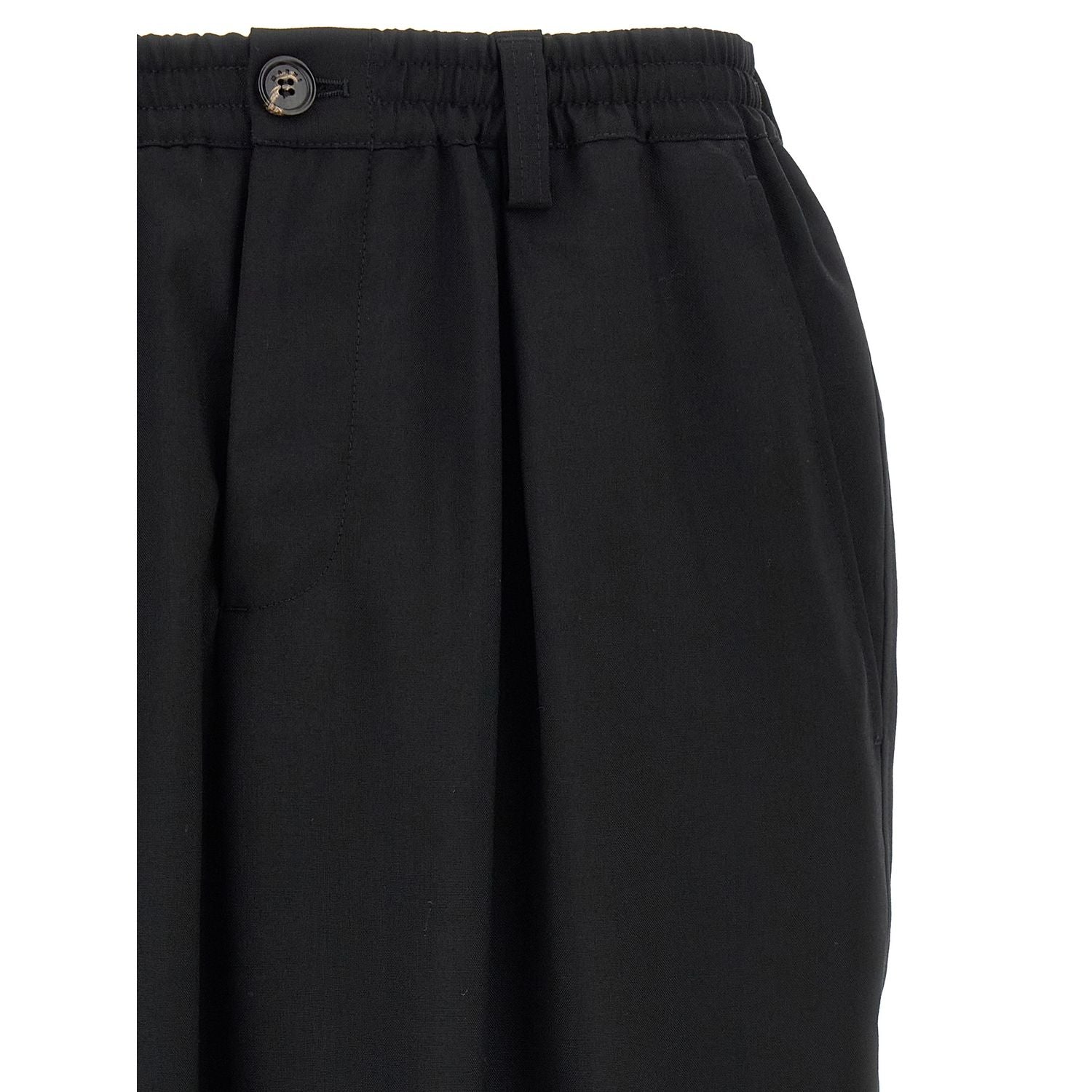 Marni Black Virgin Wool Cropped Pants