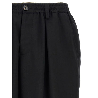 Marni Black Virgin Wool Cropped Pants