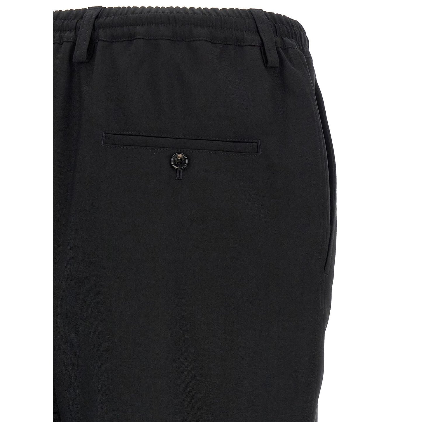 Marni Black Virgin Wool Cropped Pants