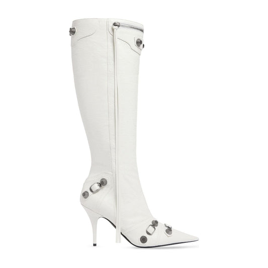Balenciaga Cagole 90mm knee-high Boots White