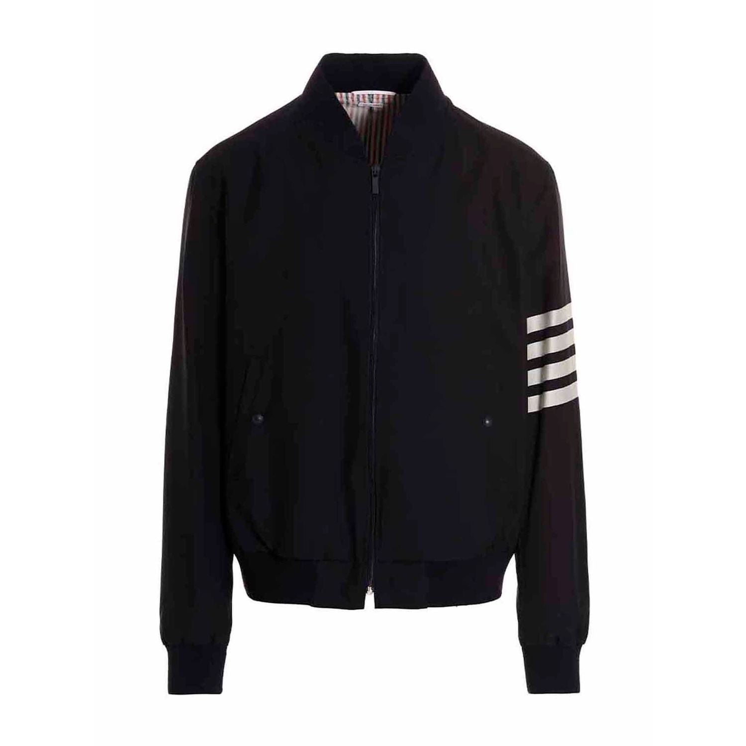 Thom Browne Blue Wool Bomber
