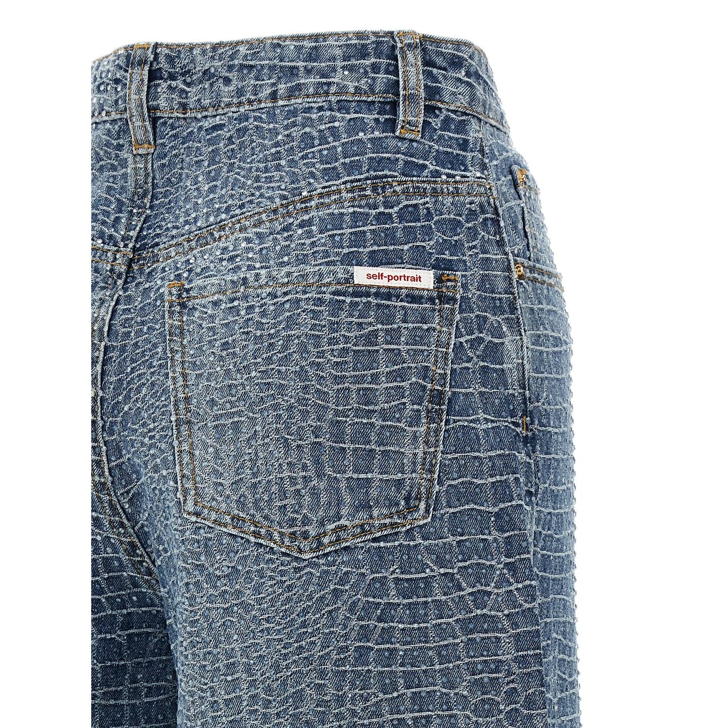 Self-Portrait Blue Cotton Jeans Denim