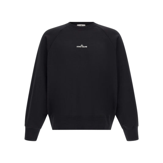 Stone Island Black Cotton Sweatshirt