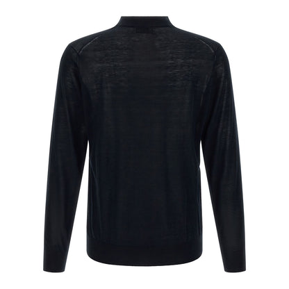 Brunello Cucinelli Blue Silk Cardigan