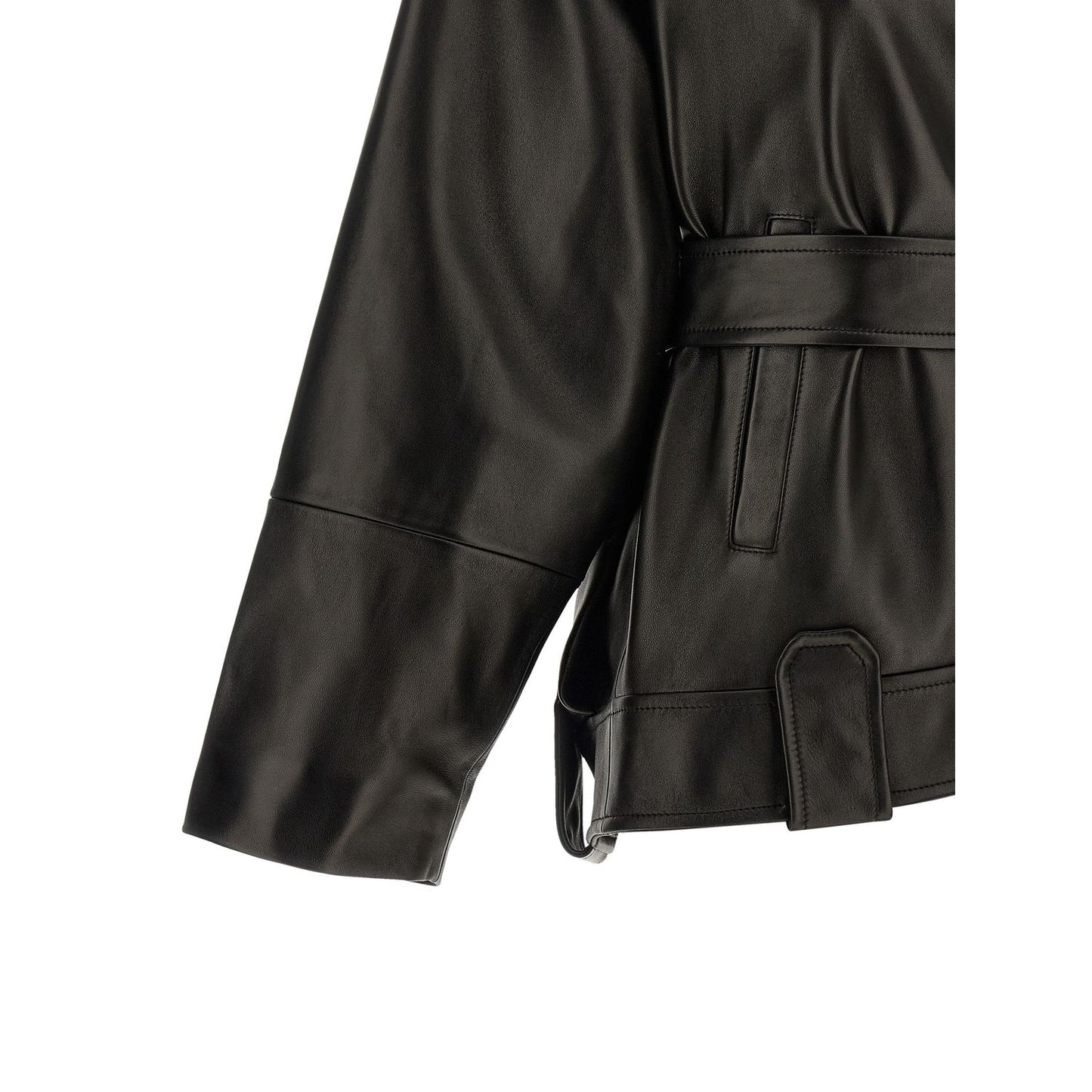 Khaite Black Lamb Leather Leather Jacket