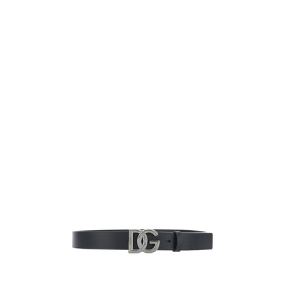 Dolce & Gabbana Black Calf Leather Bos Taurus Regular Belt