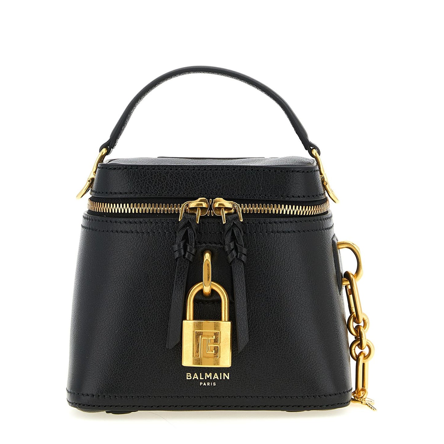 Balmain Black Calfskin Handbag