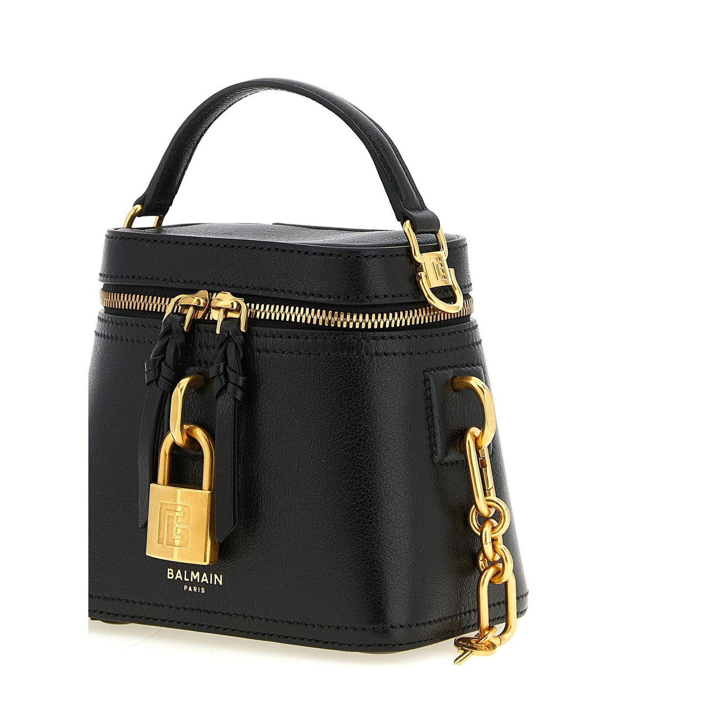 Balmain Black Calfskin Handbag