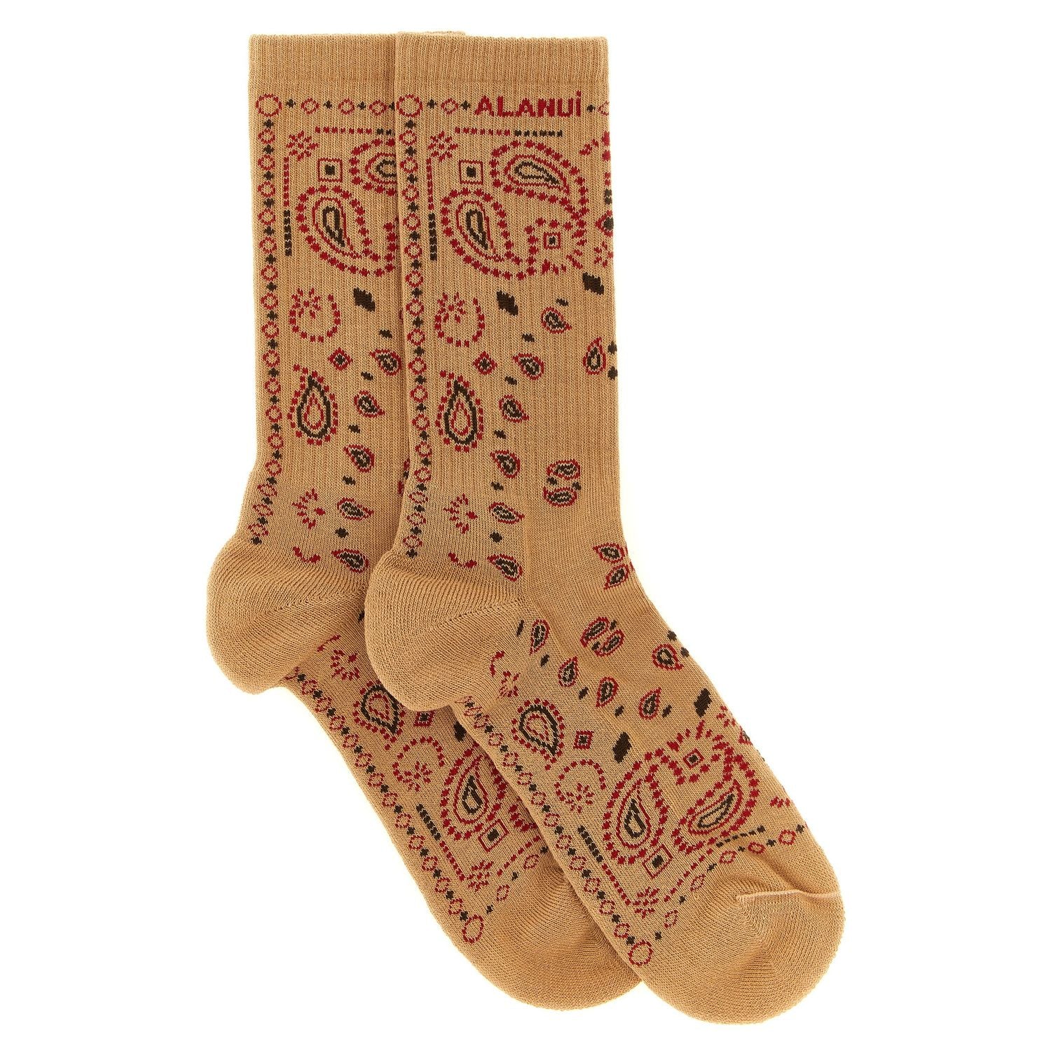 Alanui Beige Cotton Socks