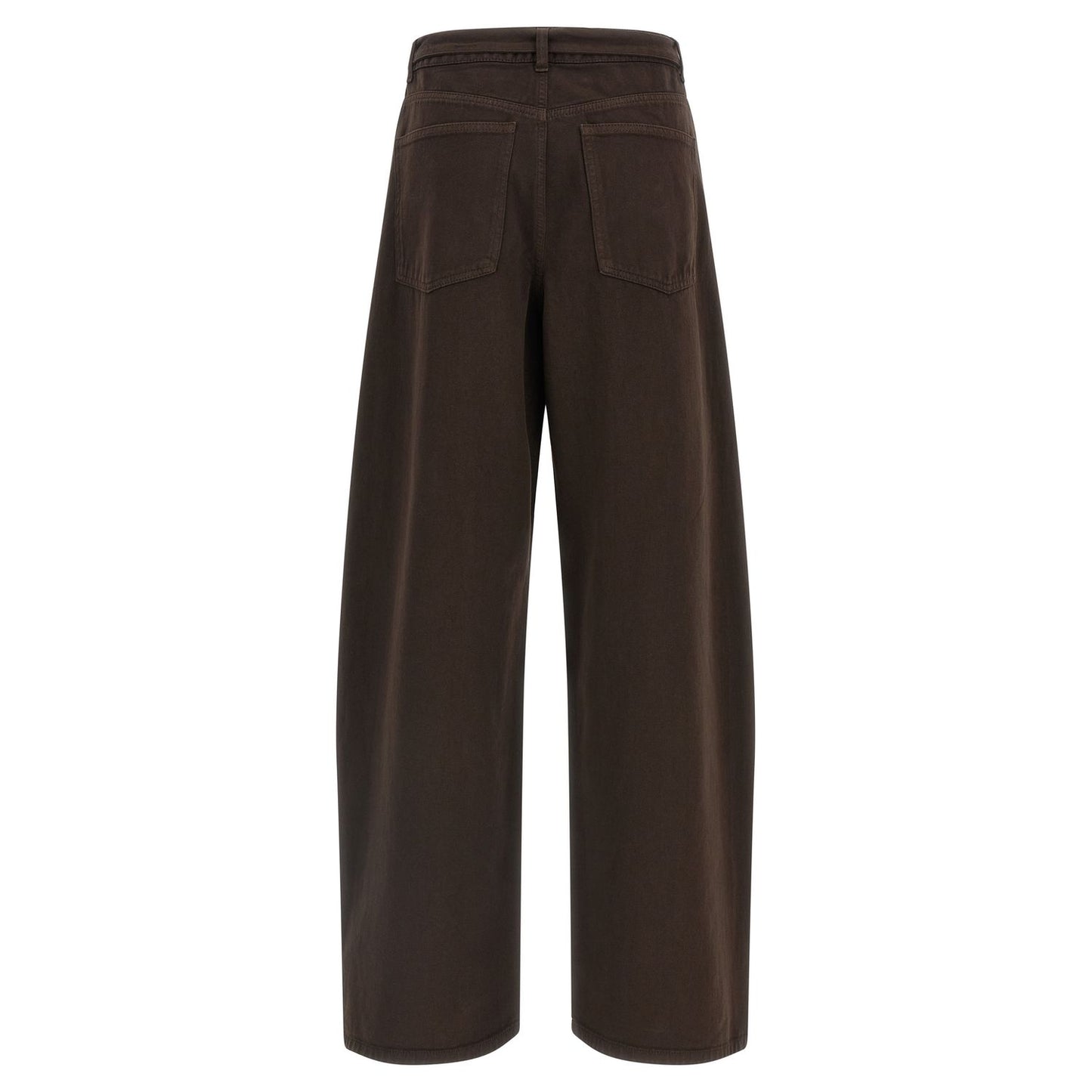 Twinset Brown Cotton High-Waisted Jean