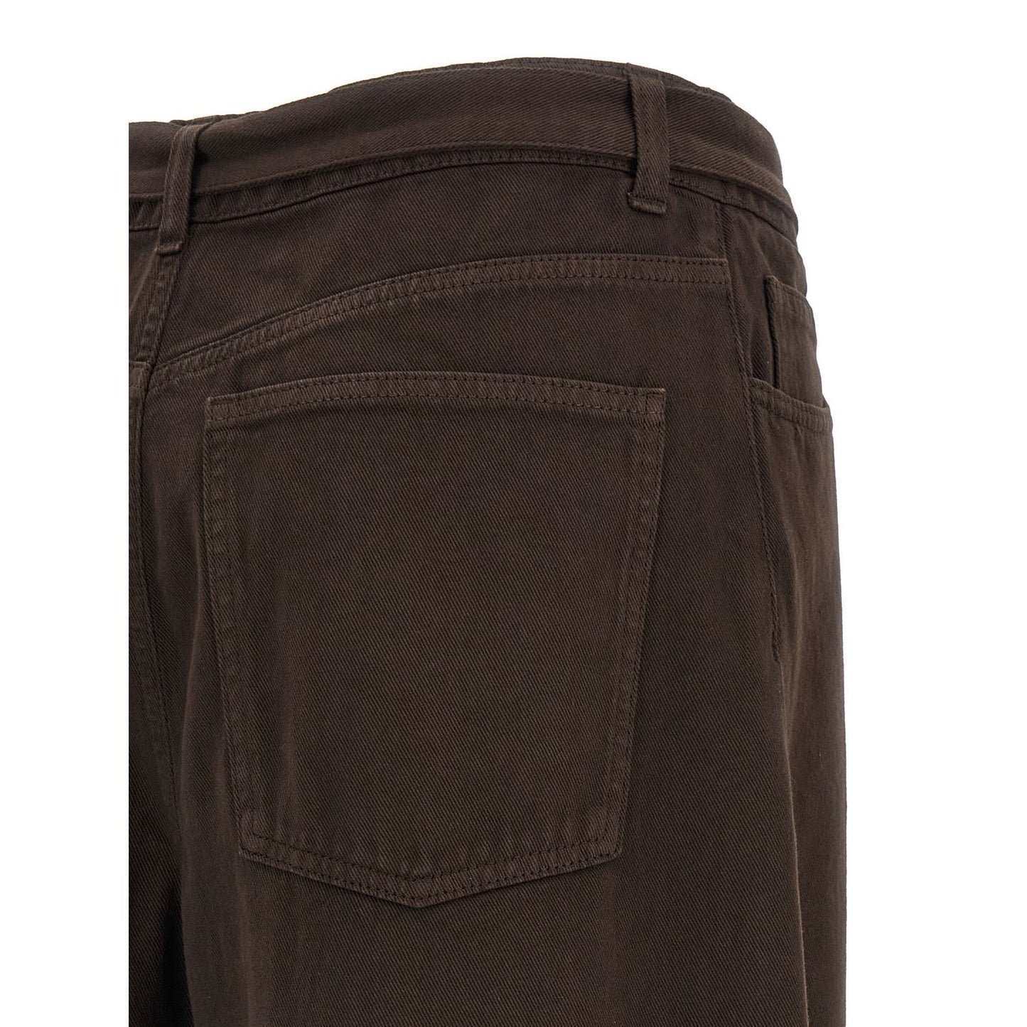 Twinset Brown Cotton High-Waisted Jean