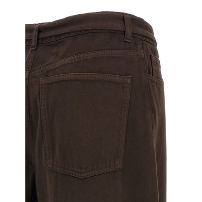 Twinset Brown Cotton High-Waisted Jean