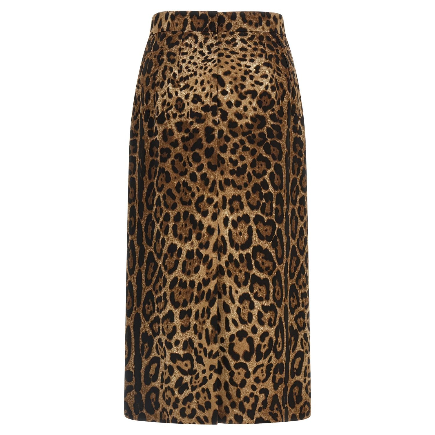 Dolce & Gabbana Brown Viscose Midi Skirt