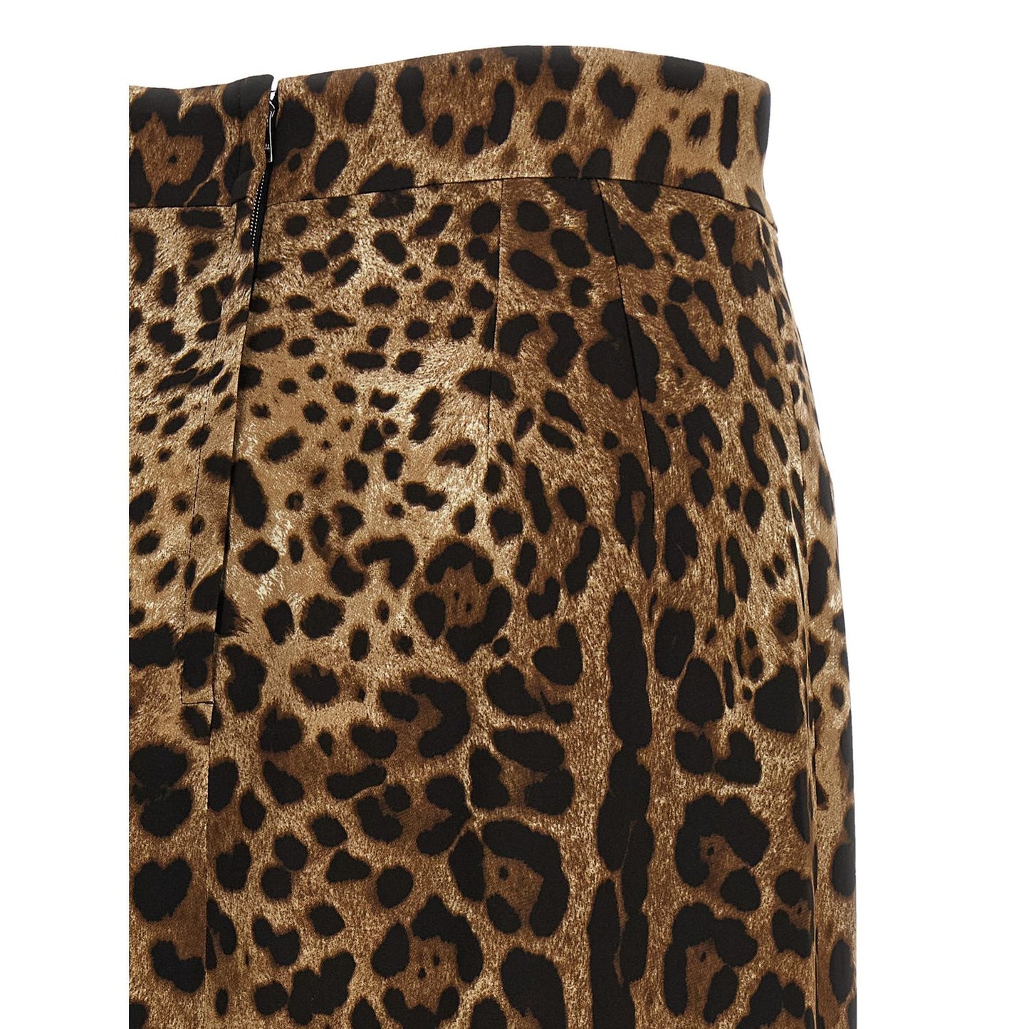 Dolce & Gabbana Brown Viscose Midi Skirt