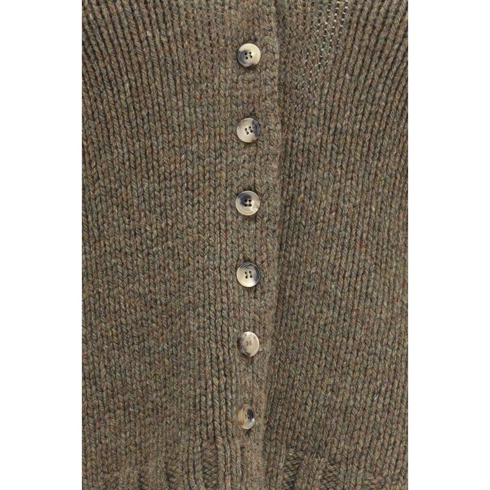 Khaite Bicolor Cashmere Cardigan
