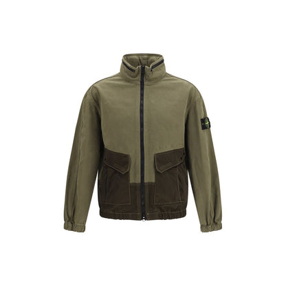 Stone Island Bicolor Cotton Full-Length Jacket